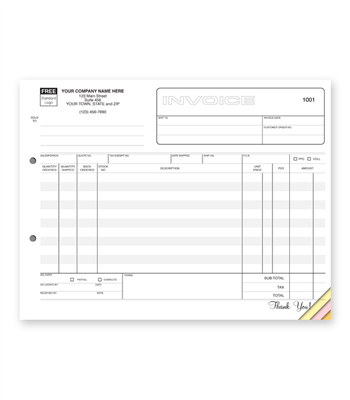 Wide Shipping Invoice
