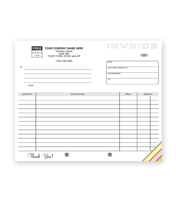 Compact Carbonless Invoice
