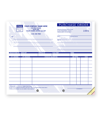 Small Purchase Order, Blue Design