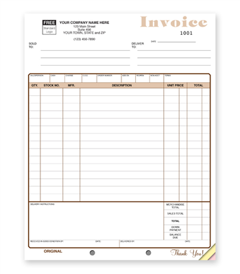 Appliance or Furniture Invoice